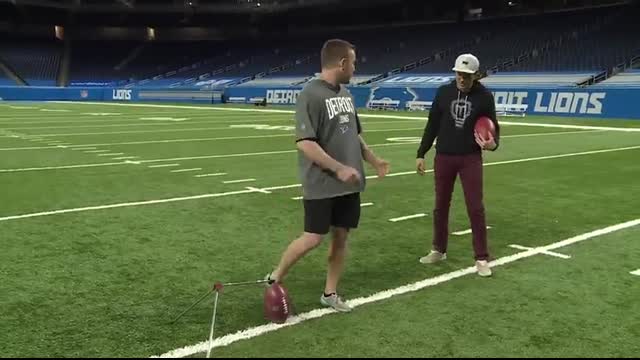 World's Longest Field Goal- Robot vs NFL Kicker