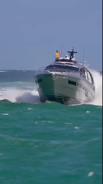 ?BEAST MODE!? Pershing Power yacht crushes the waves at the Haulover Inlet!
