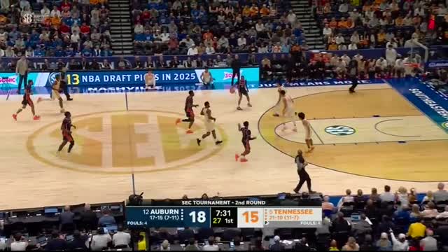 SEC Tournament Auburn Tigers vs. Tennessee Volunteers   Full Game Highlights   ESPN CBB
