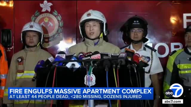 Hong Kong apartment fire update 40 killed, 3 arrested