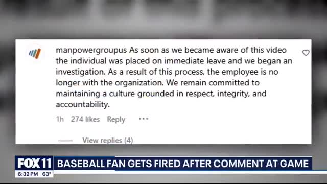 'Brewers Karen' who made 'call ICE' comment towards Dodgers fan loses job   FOX 11 LA