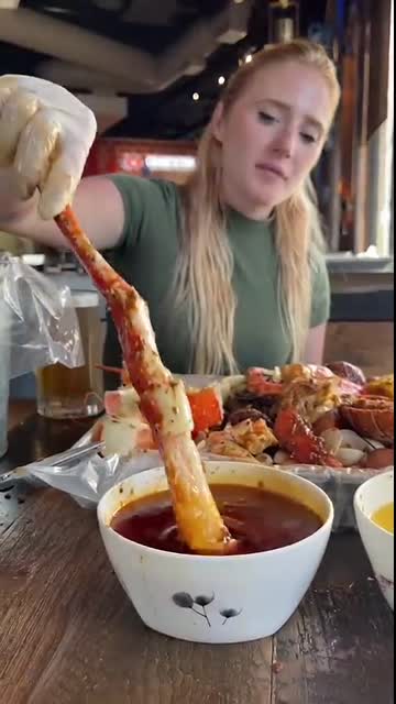 Got this delicious king crab leg from Crab Station in Santa Ana Ca. #seafoodboil