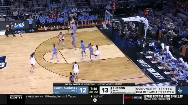 UConn vs. North Carolina - Sweet 16 NCAA tournament extended highlights