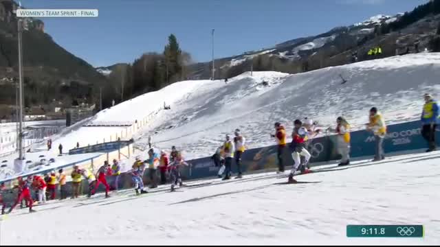 Sweden surges to gold, Diggins' team sprint swan song