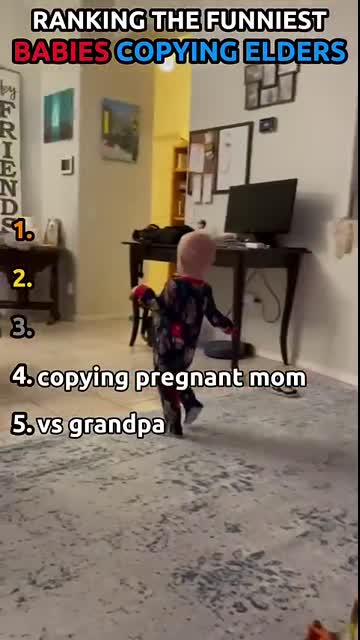 Babies copying their elders