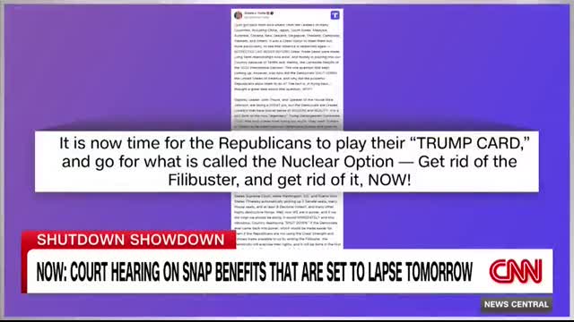 Speaker Johnson issues warning after Trump says GOP should end the filibuster