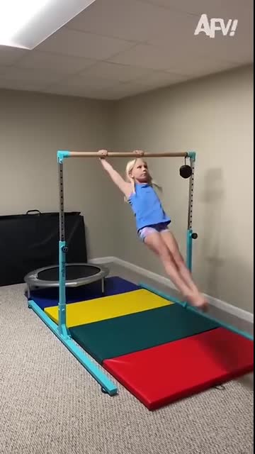 Legend says, she still hangin' there #funny #fail #gymnastics #AFV