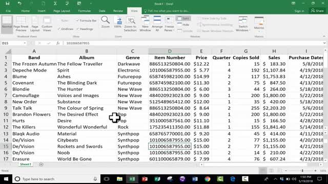 Excel Tutorial - Using the Split Option to See Your Data