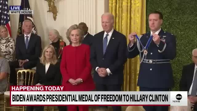 Biden Presidential Medal of Freedom honorees include Hillary Clinton, Bono
