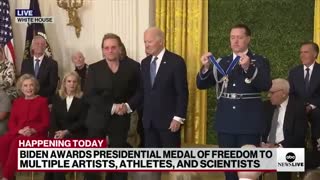 Biden Presidential Medal of Freedom honorees include Hillary Clinton, Bono