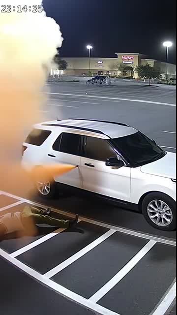 SUV Thief Gets BLINDED by NEON ORANGE Powder! ?? Holi Festival Karma Bomb! ?