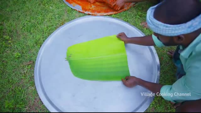 RED SNAPPER FISH   Big Fish Grill Recipe Cooking in Village   Fish Fry in Clay   Ancient Cooking