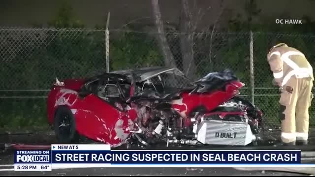 Street racing to blame for fiery crash in Seal Beach