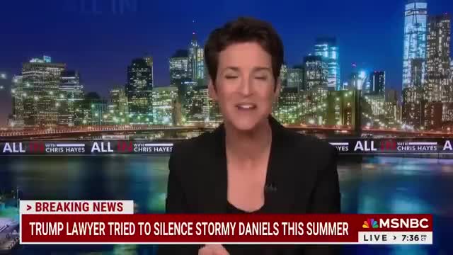Maddow’s bombshell reporting Trump trying to pay Stormy Daniels to be quiet again