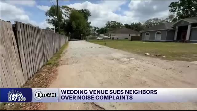 Wedding venue sues neighbors over noise complaints