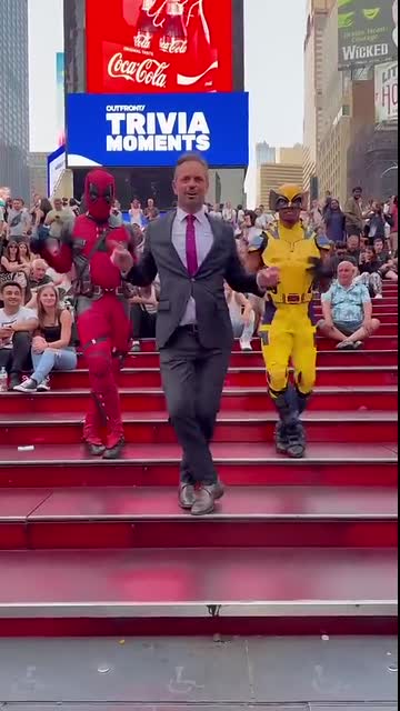 Bye bye bye ?? #deadpool #wolverine #nyc #timessquare