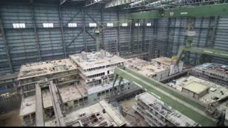 The construction of LNG POWERED AIDAnova - Cruise Ship - CINEMATIC TIMELAPSE 4K