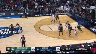 UConn vs. Michigan State - Sweet 16 NCAA tournament extended highlights