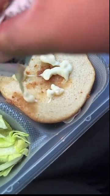 Trying a soft shell crab sandwich