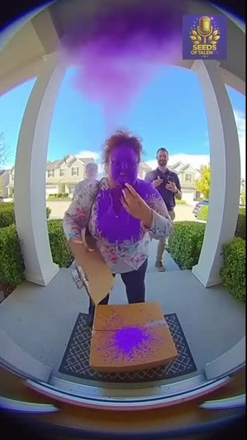 Nosy HOA Karen Gets Blasted by Purple Paint! (Caught on Ring Camera) ??