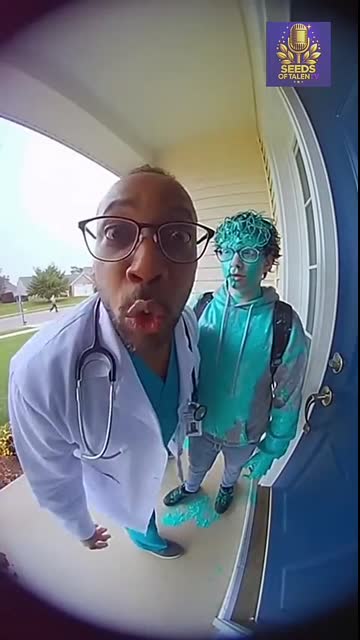 Doctor Dad Freaks Out After Son Gets Teal Paint-Blasted! (Caught on Ring Camera) ??