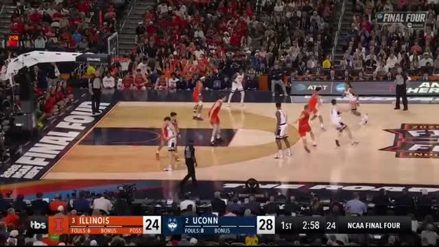 UConn vs. Illinois - Final Four NCAA tournament extended highlights