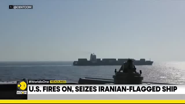 US-Iran War US Fires on, Seizes Iranian Flagged Ship   Iran Military Vows to Respond Soon  HEADLINE