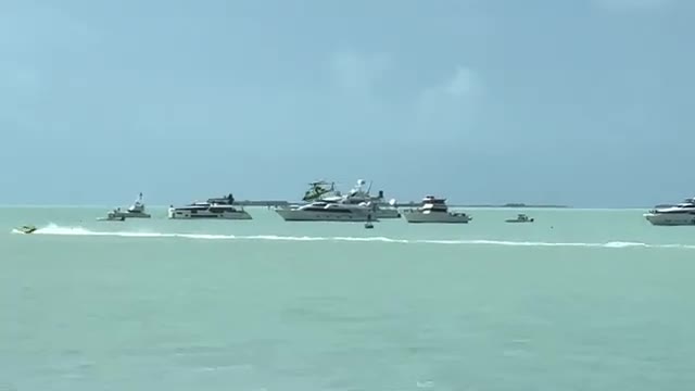 Key West Power Boat Races 2024 with support helicopters.  What a rush.