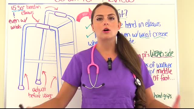 Walker Nursing Assistive Devices Mobility NCLEX