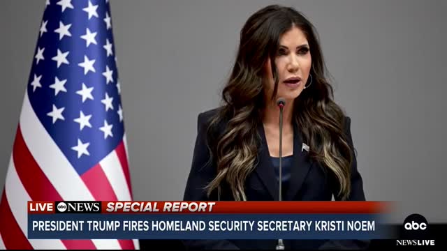Trump fires DHS Secretary Kristi Noem, replaces her with Sen. Markwayne Mullin