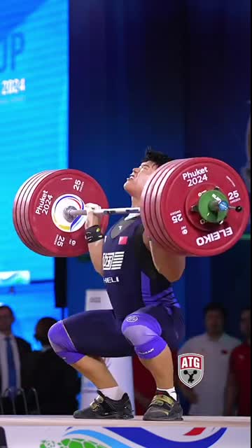 Liu Huanhua (102kg ??) 232kg   511lbs C&J World Record! 2024 World Cup #weightlifting