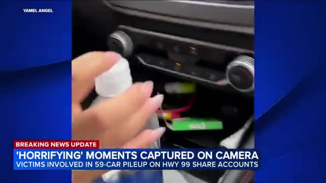 Video captures chaos inside 59-vehicle pileup on Highway 99 in Central California