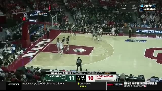 Oklahoma vs. Michigan State - Second round NCAA tournament extended highlights