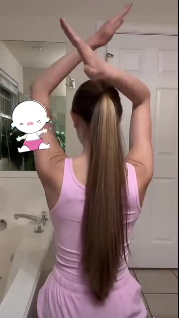 No more boring ponies ✨? #hairstyle #hairtok #haircareroutine #myhair #ponytail