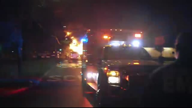 GIGANTIC Fire After Fuel Tanker Crashes Into Gas Station   Nightwatch   A&E