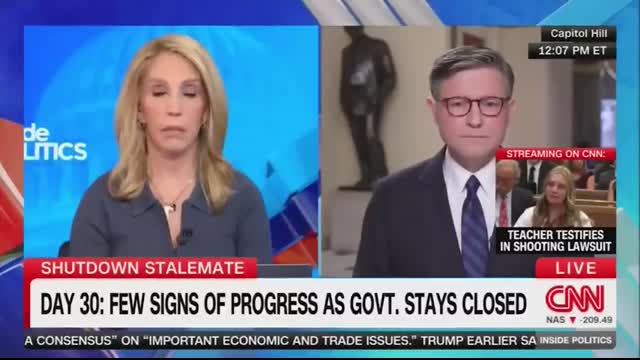 Mike Johnson descends into PUBLIC PANIC as walls close in