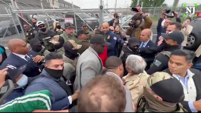 Watch Newark mayor arrested outside Delaney Hall in ICE protest