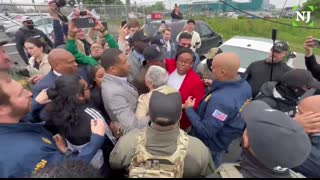 Watch Newark mayor arrested outside Delaney Hall in ICE protest