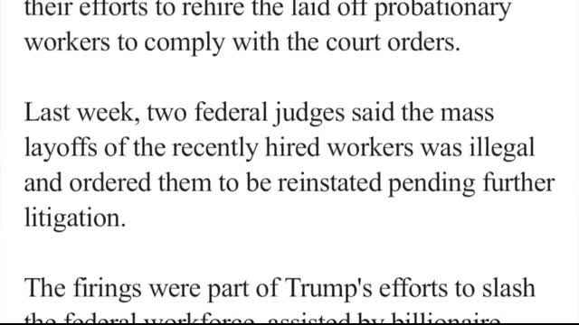 Feds Rehire 25,000 wrongfully fired employees; Musk & DOGE are WASTING, NOT SAVING, Taxpayer $$$