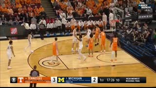 Michigan vs. Tennessee - Elite Eight NCAA tournament extended highlights