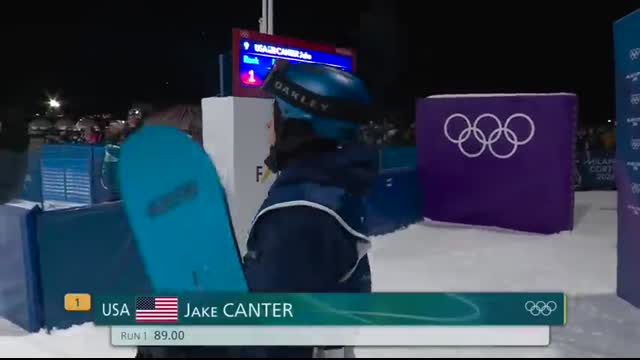 USA's Ollie Martin qualifies for snowboard big air final