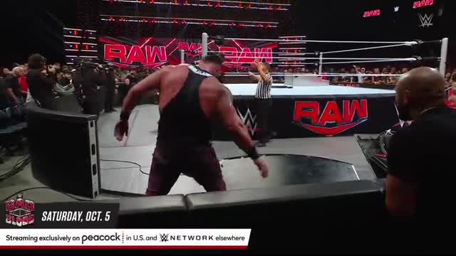 FULL MATCH Ring collapses in Strowman vs. Reed Last Monster Standing Match Raw, Sept. 30, 2024