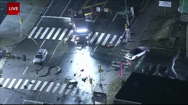 New view of destruction after Philadelphia plane crash