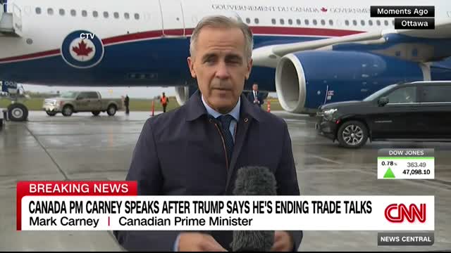 Hear Canadian PM’s response to Trump abruptly cutting off trade negotiations with Canada