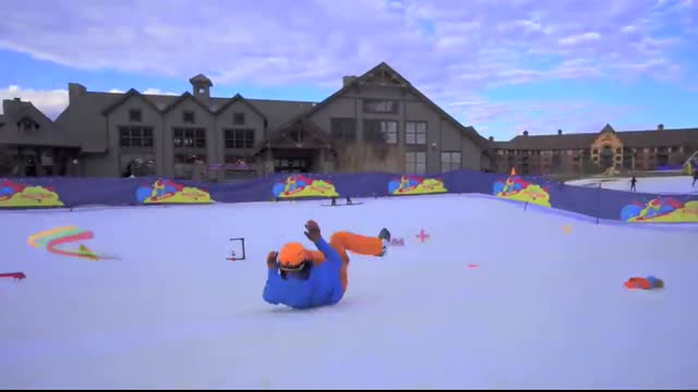 Blippi Learns How to Snowboard   Winter Outdoor Activities for Children