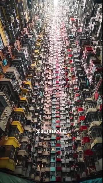 The Regent International apartment building situated in Hangzhou, China over 20,000 people live here