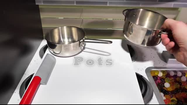 Learn Fruit and Vegetable Names for Kids with Toy Kitchen Cooking Party!