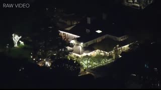 Aerial view of Rob Reiner and wife's home in Southern California; two people found dead