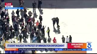 Students and federal police clash during downtown L.A. protest