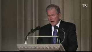 George W. Bush Delivers Emotional Eulogy for His Father George H.W. Bush